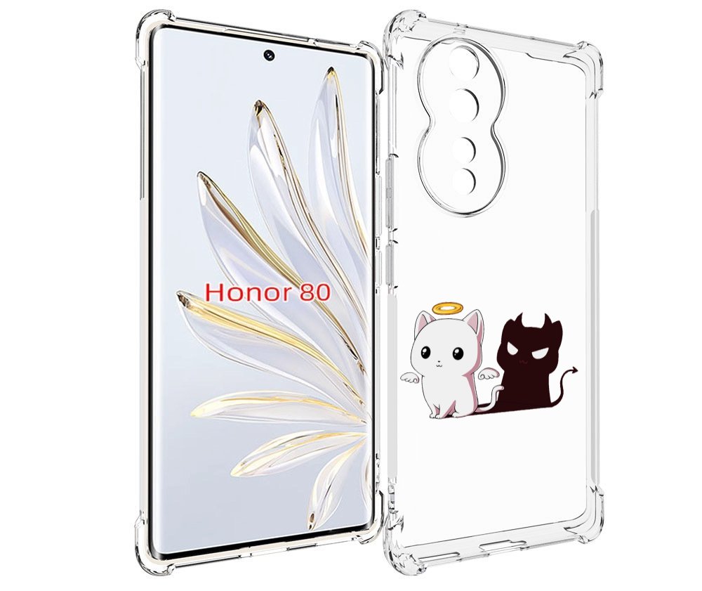 

Чехол MyPads котик-с-злой-тенью для Honor 80, Прозрачный, Tocco