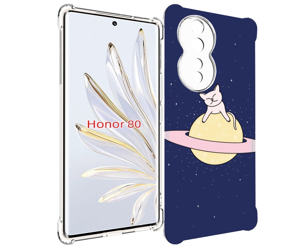 

Чехол MyPads котик на планете для Honor 80, Прозрачный, Tocco