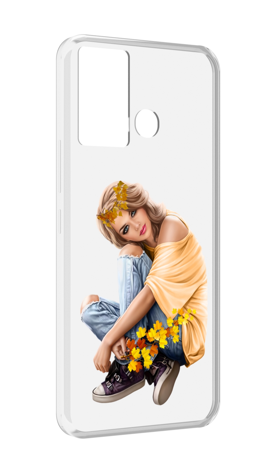 

Чехол MyPads девушка-в-цветочками женский для Infinix Hot 12 Play, Прозрачный, Tocco