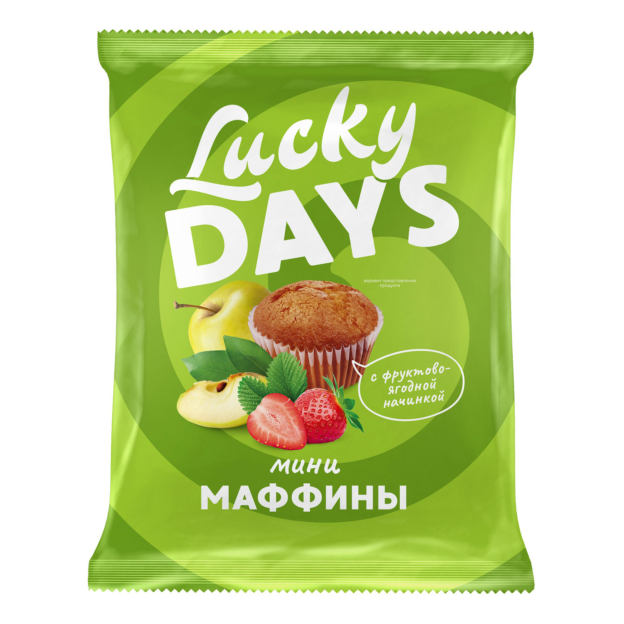 Мини-маффины Lucky Days бисквитные с фруктово-ягодной начинкой 470 г