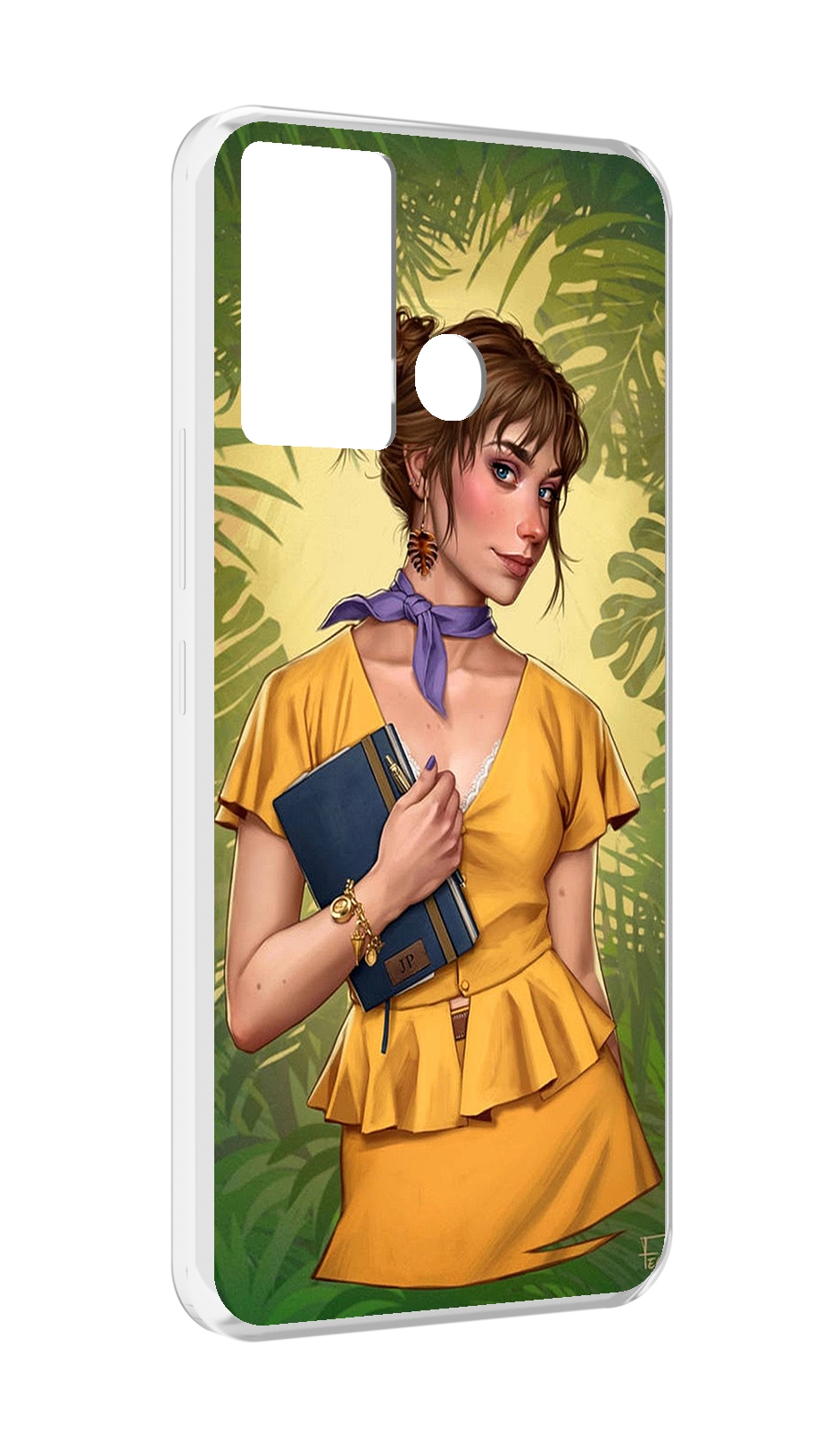 

Чехол MyPads девушка-в-зелени женский для Infinix Hot 12 Play, Прозрачный, Tocco