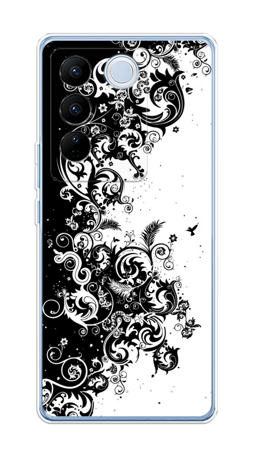 

Чехол на Vivo V27/V27 Pro "Черно белый узор", Белый;черный;серый, 268450-3