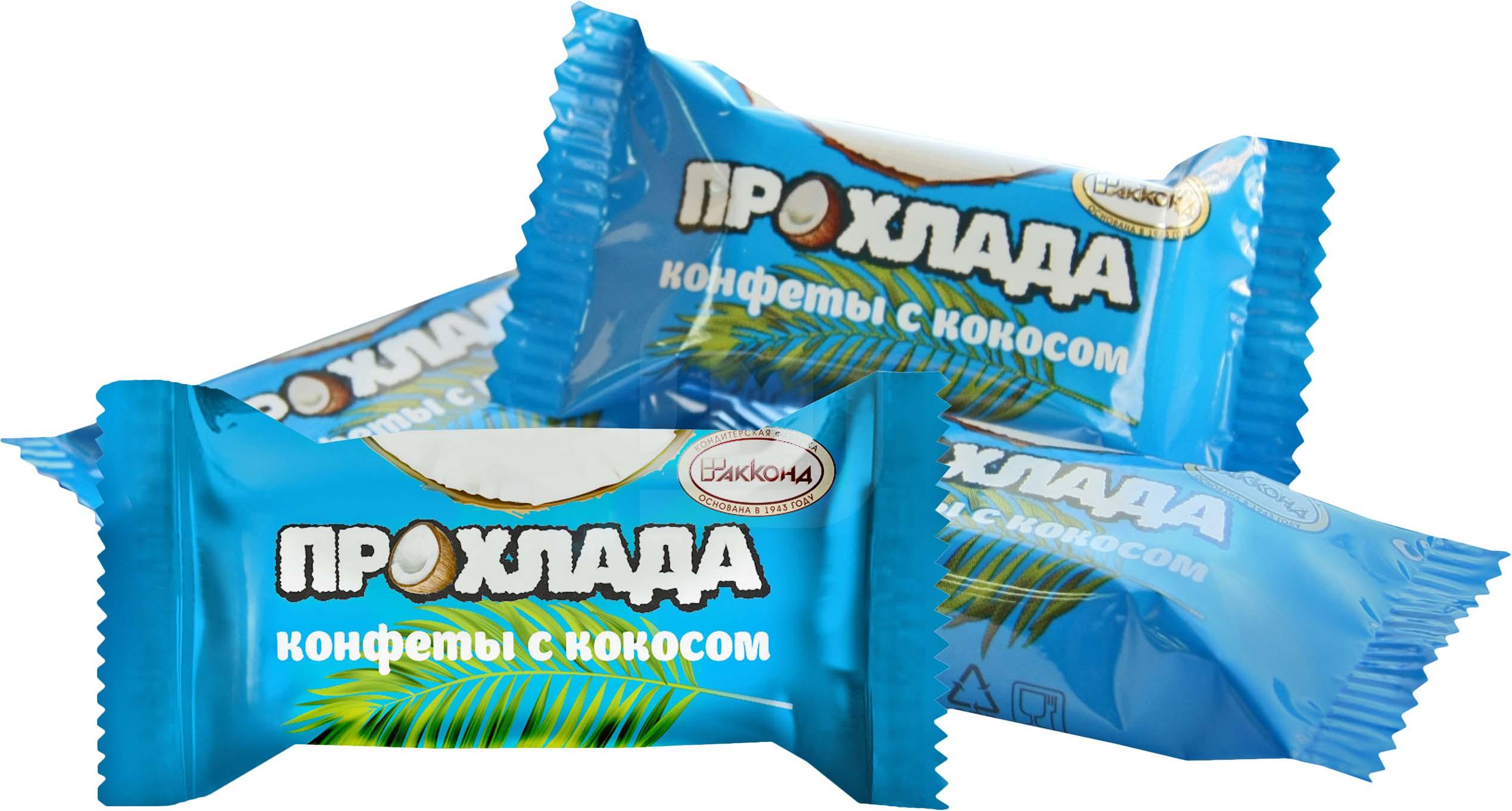 Шоколадные конфеты Акконд Прохлада с кокосом 200 г