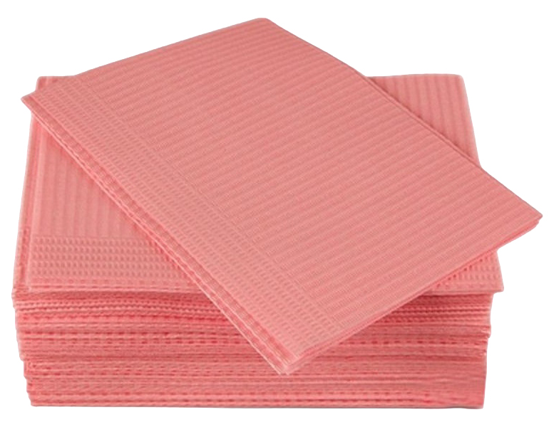 Cалфетки стоматологические нагрудные Стандарт розовые 500 шт.