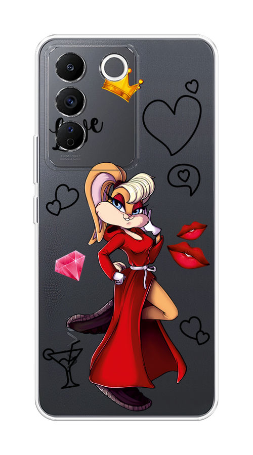 

Чехол на Vivo V27e "Rich Lola Bunny", Красный;бежевый;оранжевый, 268350-6