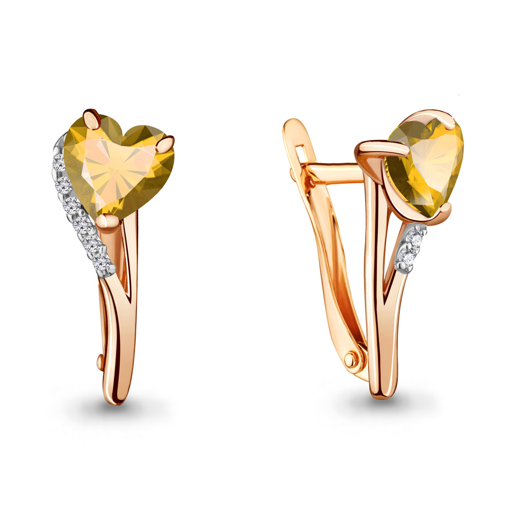 

Серьги из серебра с фианитом Aquamarine 4412406А_925_з, 4412406А_925_з