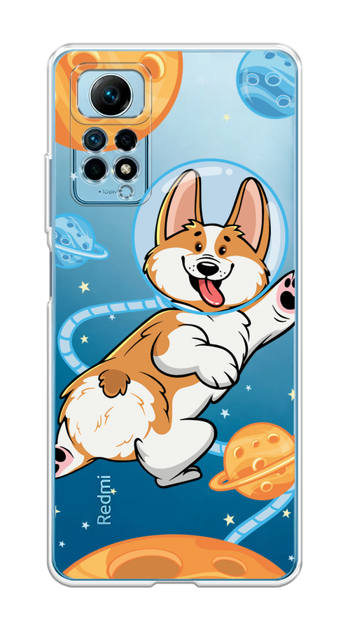 

Чехол на Redmi Note 12 Pro 4G "Корги-космонавт", Голубой;бежевый;белый, 319050-1