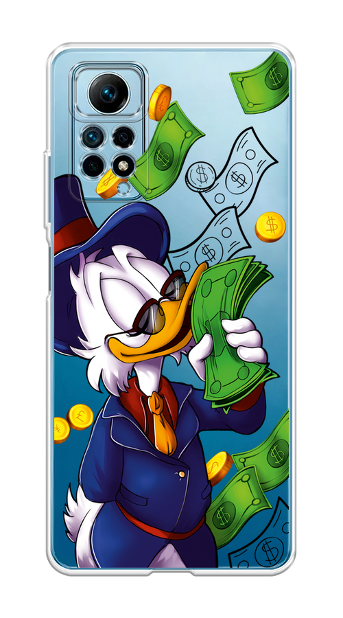 

Чехол на Redmi Note 12 Pro 4G "Scrooge McDuck with Money", Синий;зеленый;белый, 319050-6