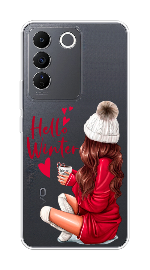 

Чехол на Vivo V27e "Hello winter", Красный;белый;коричневый, 268350-5