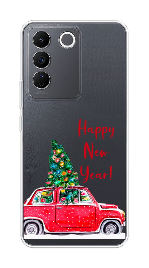 

Чехол на Vivo V27e "Happy New Year", Красный;зеленый, 268350-5