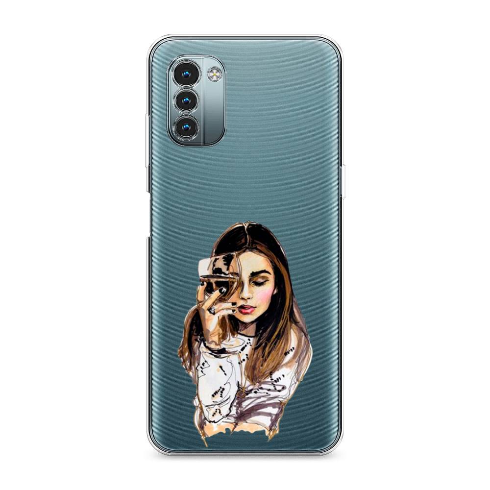 

Чехол Awog на Nokia G11 / Нокиа G11 "Девушка с бокалом", Разноцветный, 125150-7