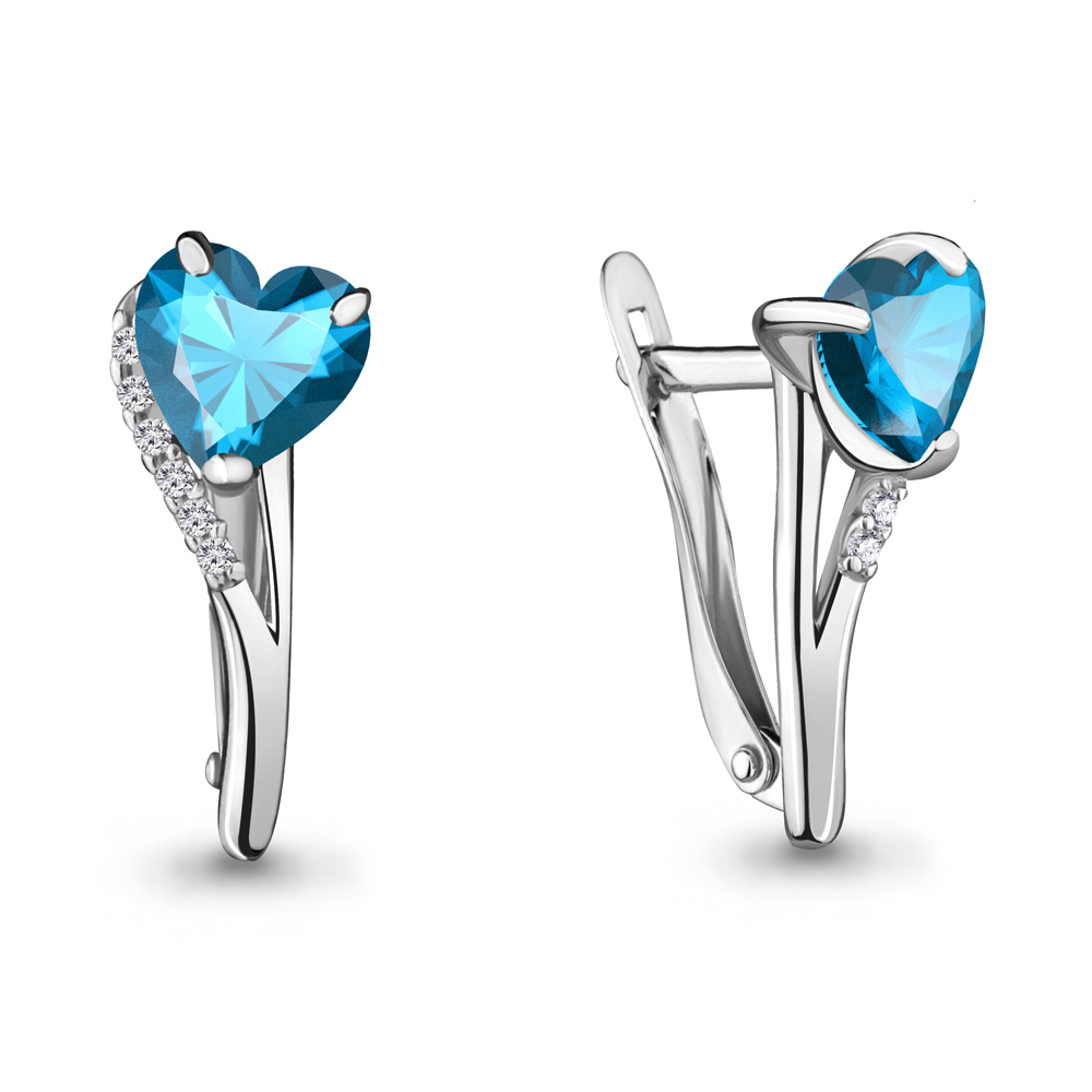 

Серьги из серебра с топазом Aquamarine 4412405А_925_р, 4412405А_925_р