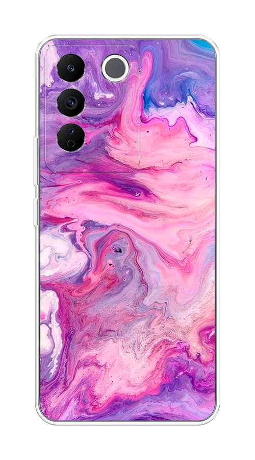 

Чехол на Vivo V27e "Нежно-розовая абстракция", Розовый, 268350-3