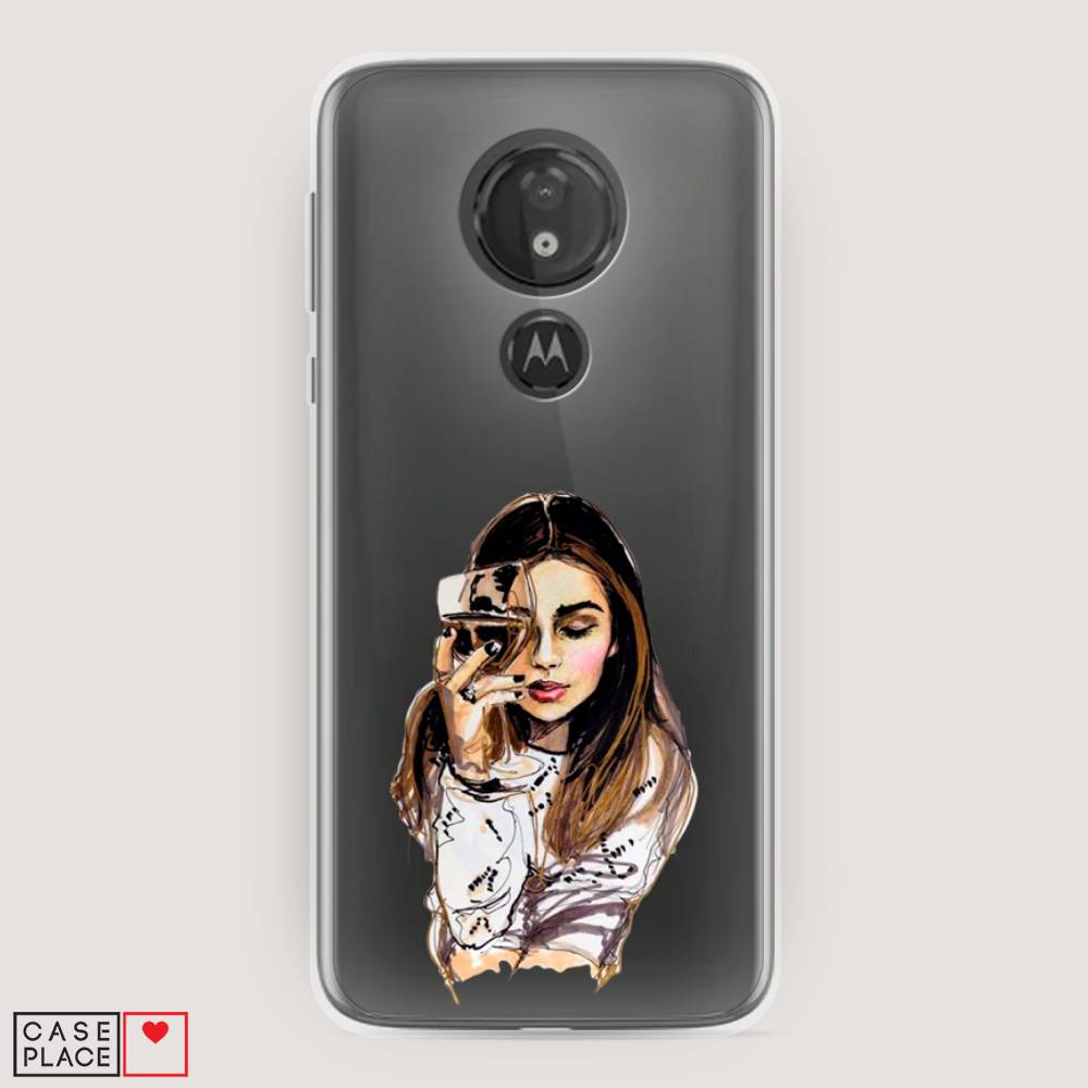 

Чехол Awog на Motorola Moto G7 Power / Моторола Мото G7 Power "Девушка с бокалом", Разноцветный, 241350-7