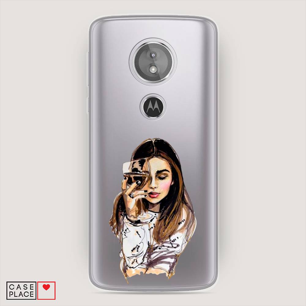 

Чехол Awog на Motorola Moto G6 Play / Моторола Мото G6 Плэй "Девушка с бокалом", Разноцветный, 240950-7