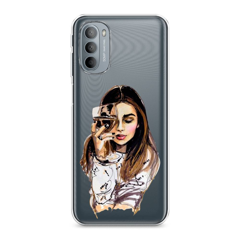 

Чехол Awog на Motorola Moto G31/G41 "Девушка с бокалом", Разноцветный, 241850-7