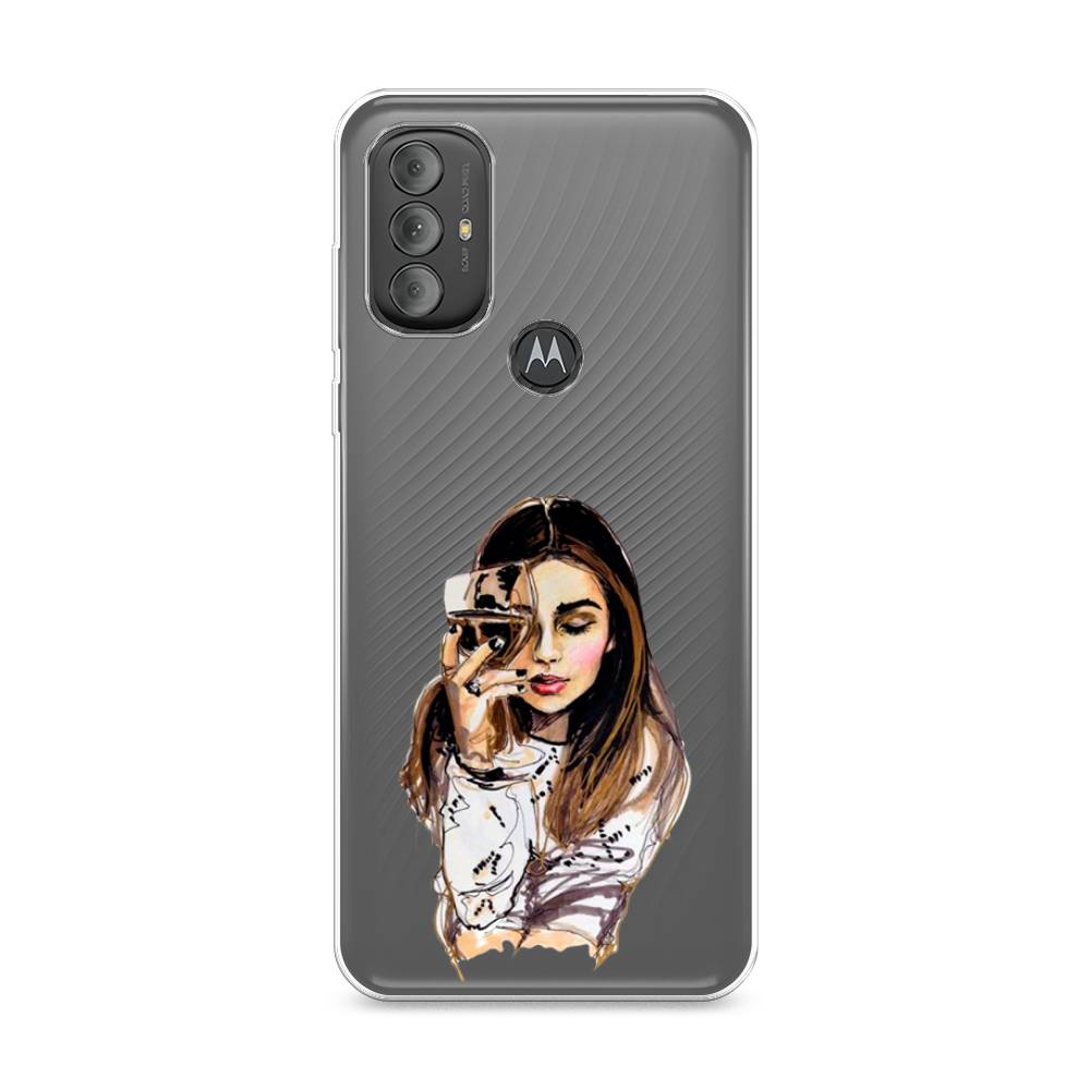 

Чехол Awog на Motorola Moto G Power 2022 "Девушка с бокалом", Разноцветный, 242850-7