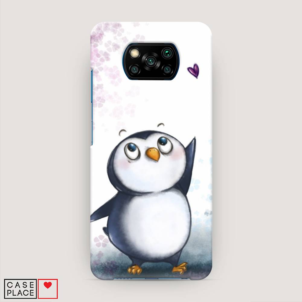 

Пластиковый чехол "Пингвин и сердечко" на Xiaomi Poco X3 NFC, 39220-1