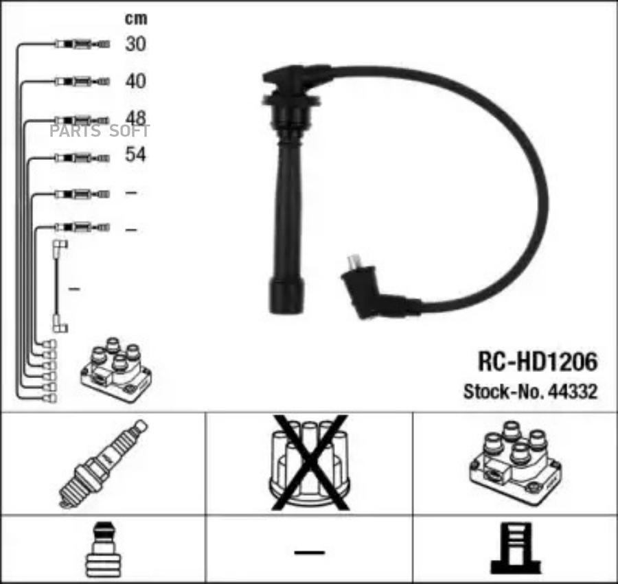 

RC-HD1206_к-кт проводов!\ Hyundai Accent/Elantra/Getz/Matrix, Kia Cerato 1.4-1.6i 94>