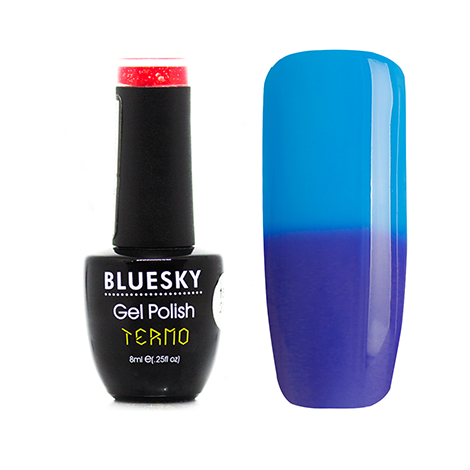 Гель-лак BlueSky Termo #034, 8 мл фиолетовыйтемно-голубой