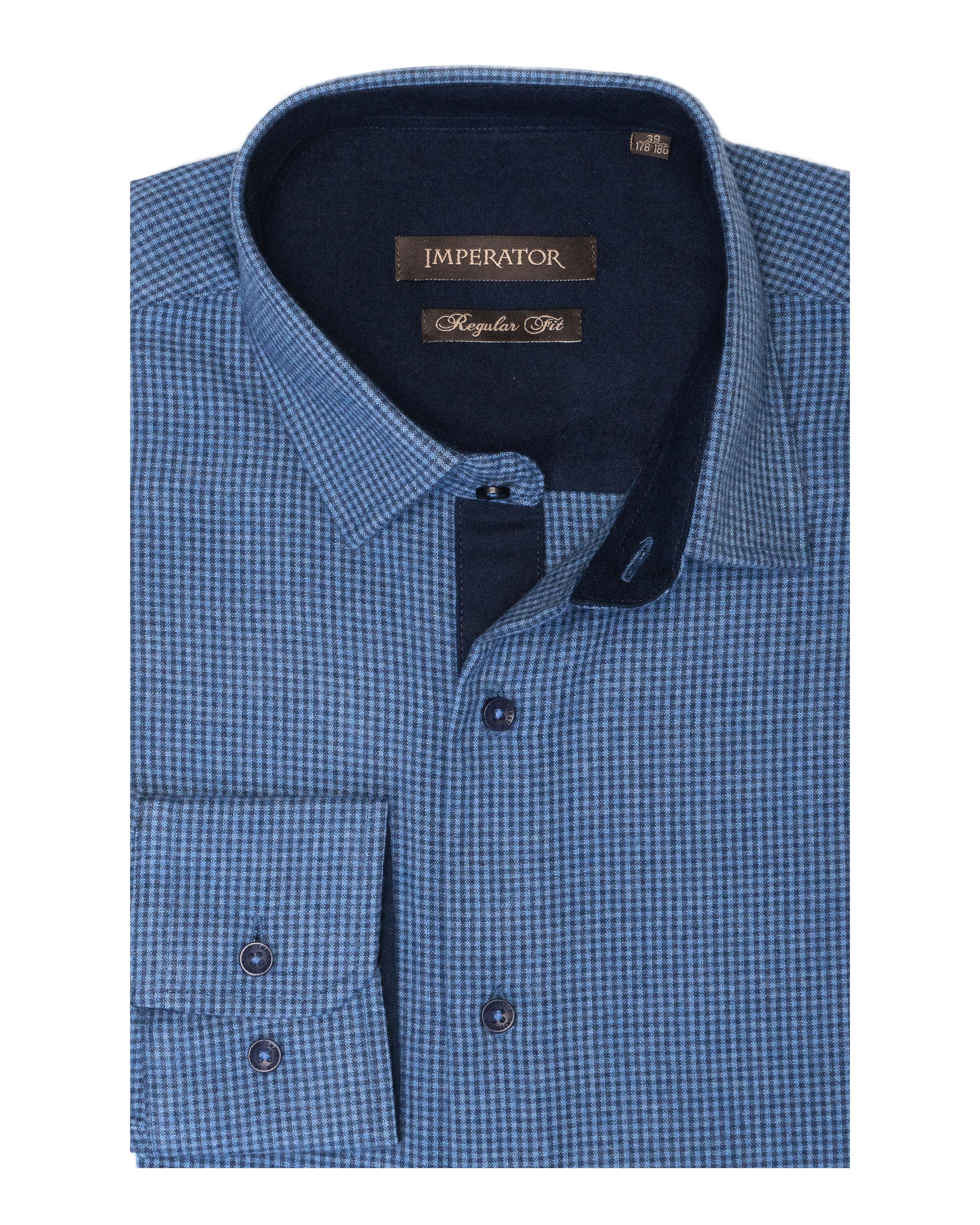 Рубашка мужская Imperator James 4 синяя 40/178-186