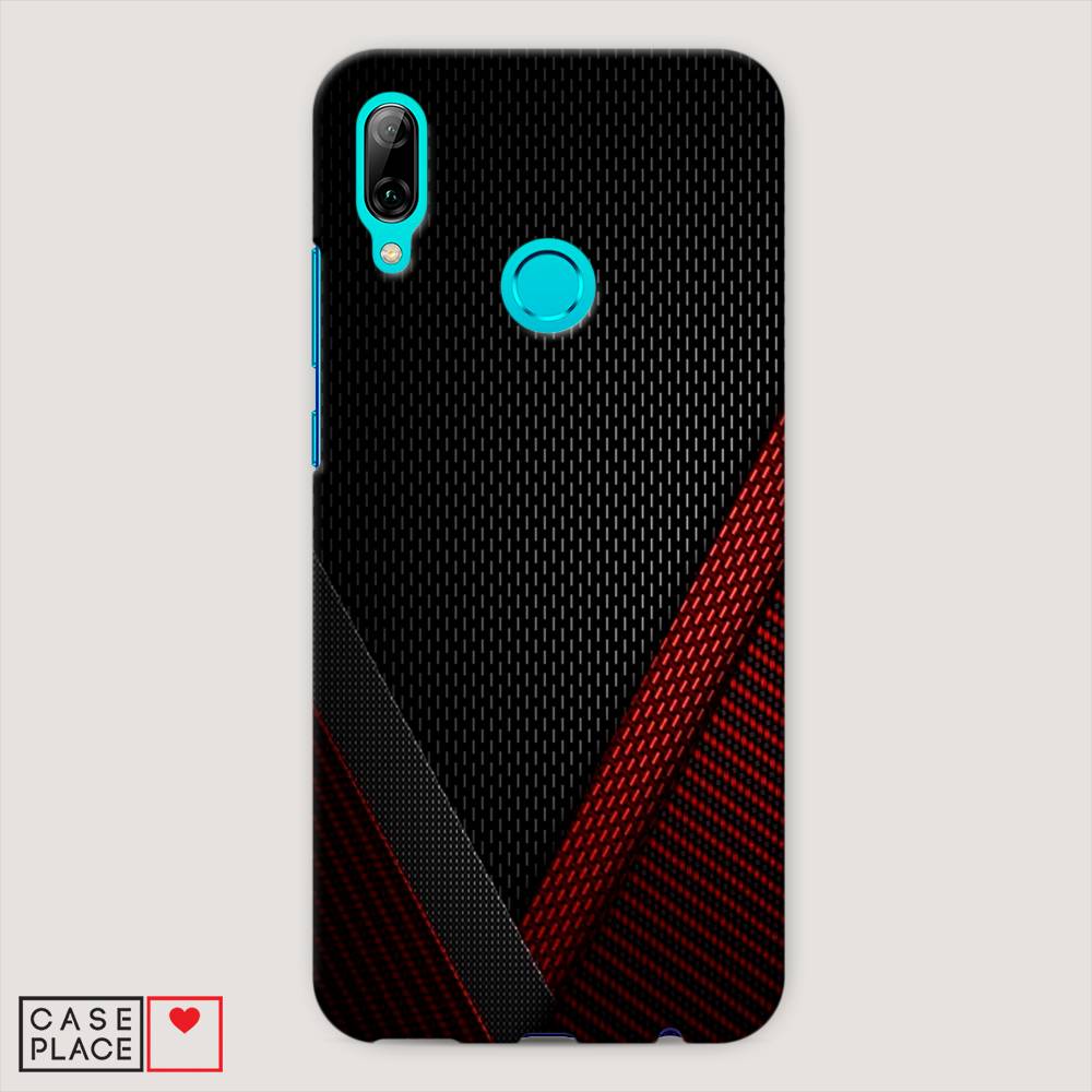 фото Чехол awog "красный карбон" для huawei p smart 2019
