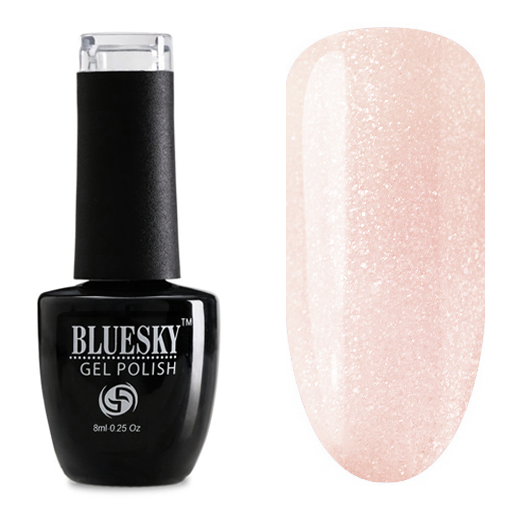 

Гель-лак BlueSky Shimmer крышечка с блестками #027, 8 мл коричнево-розовый