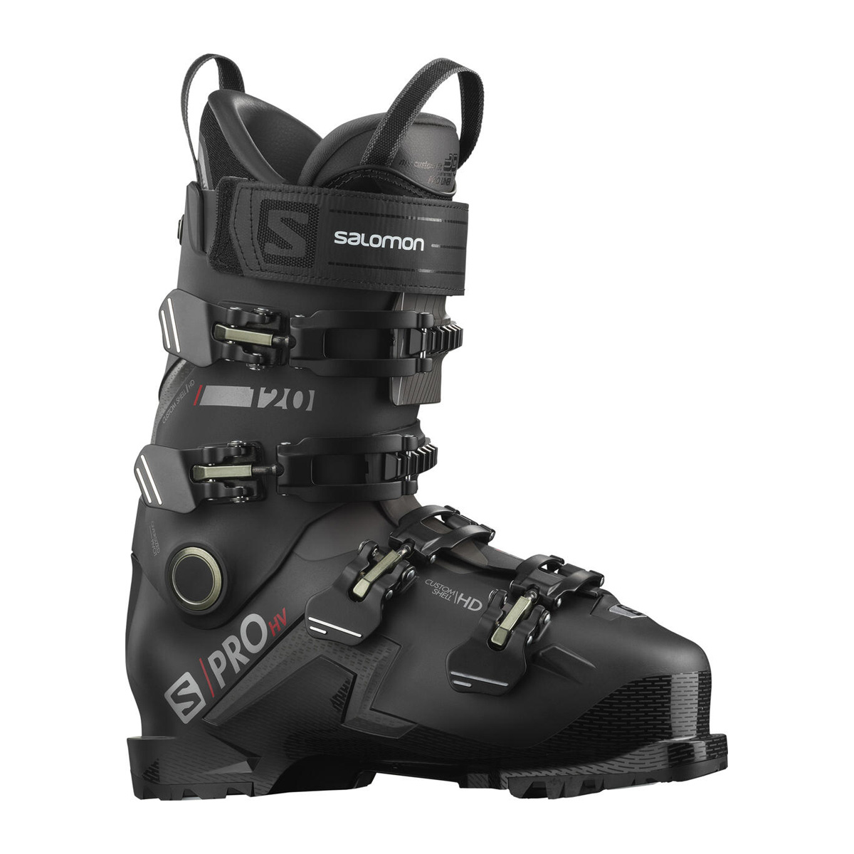 фото Горнолыжные ботинки salomon s/pro hv 120 gw 2022, black/red/belluga, 30-30,5 см