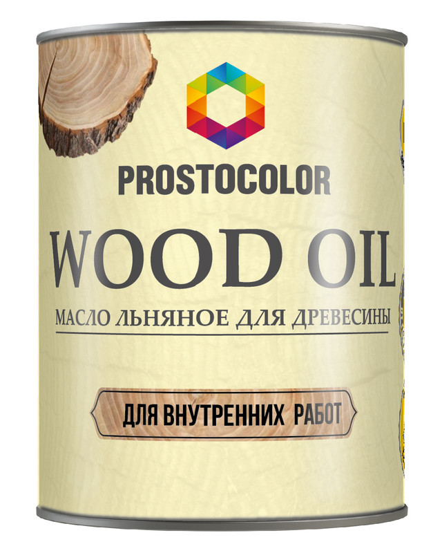 Масло льняное для дерева WOOD OIL PROSTOCOLOR 0,75 л (оксидированное)