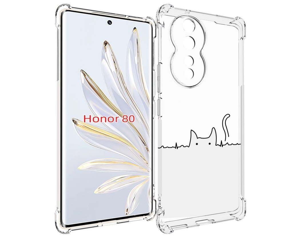 

Чехол MyPads кот-музыкальный для Honor 80, Прозрачный, Tocco