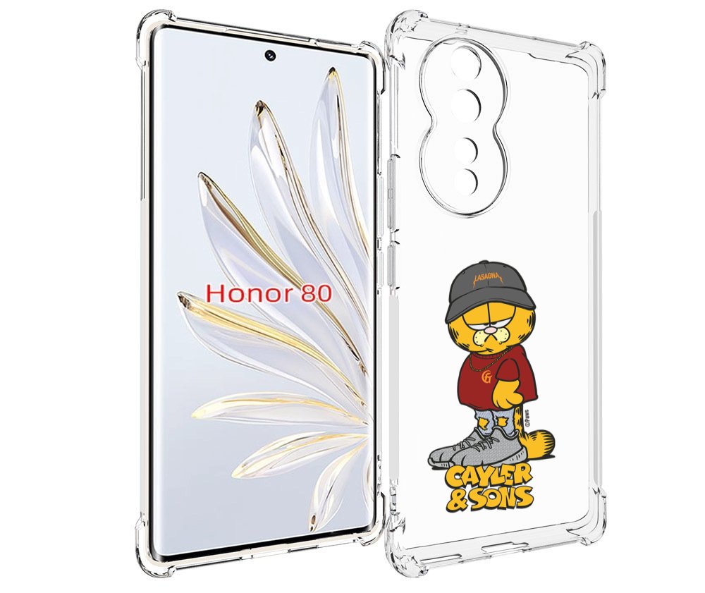 Чехол MyPads кот-в-кроссовках для Honor 80