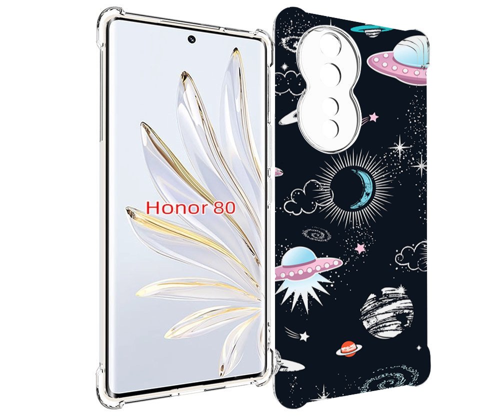 

Чехол MyPads космос-мини-картинки для Honor 80, Прозрачный, Tocco