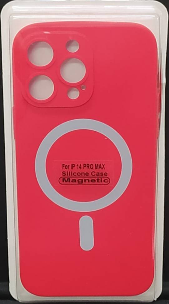 

Накладка для iPhone 14 Pro Max 6.7" Magsafe силикон красная, Красный