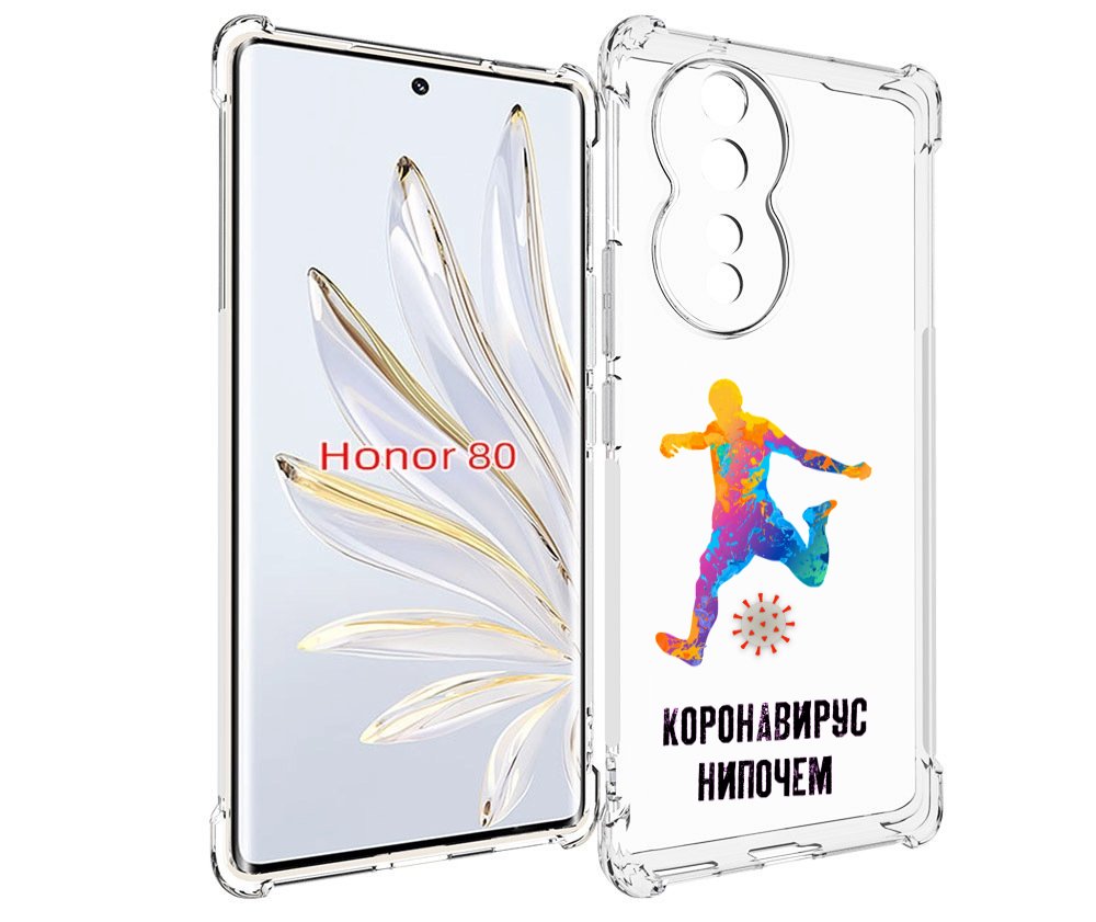 

Чехол MyPads коронавирус-нипочем для Honor 80, Прозрачный, Tocco