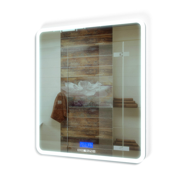 фото Зеркало для ванной комнаты joki asti с подсветкой и музыкальным блоком, 70*80 см