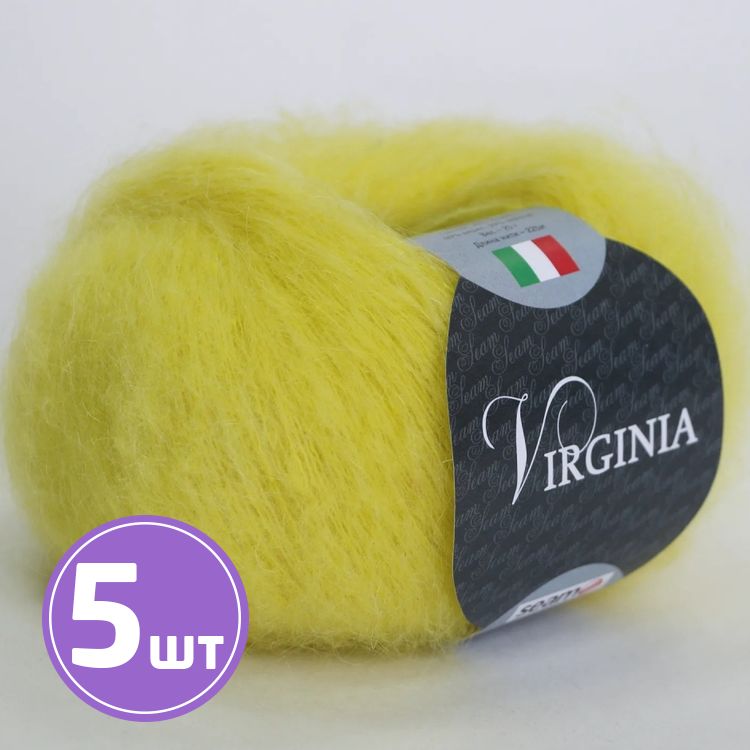 

Пряжа SEAM Virginia 39 яркая липа 5 шт по 25 г, Желтый