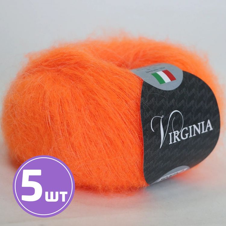 

Пряжа SEAM Virginia 37 ярко-оранжевый 5 шт по 25 г