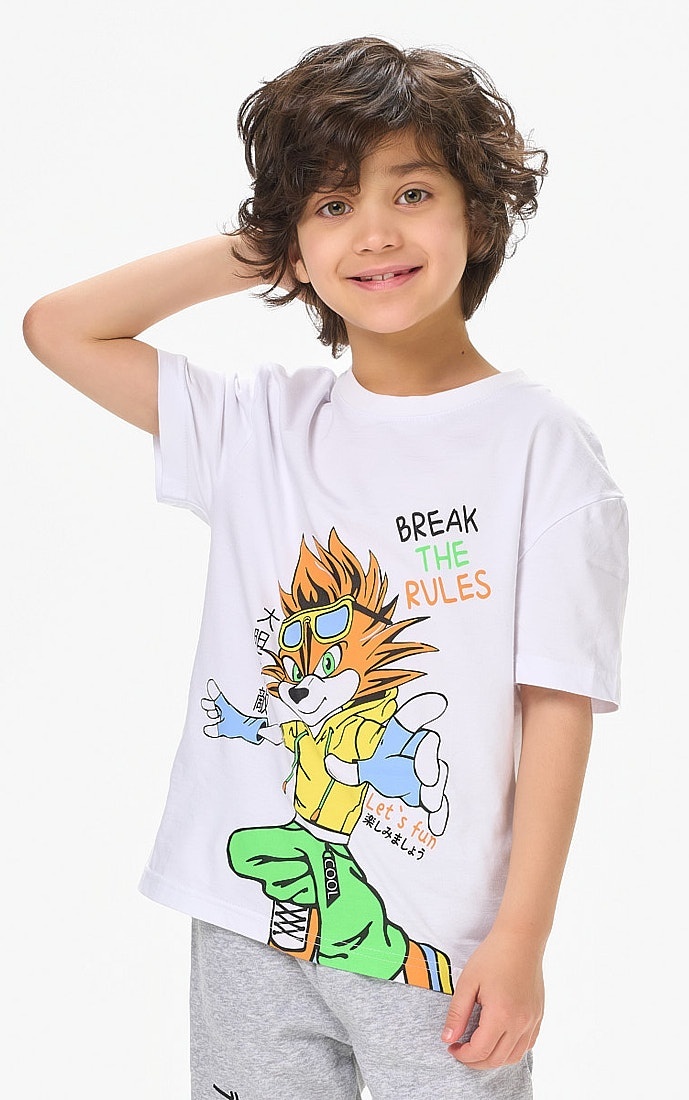 

Футболка детская Kari Kids SS24C51600520, белый, 110, SS24C51600520