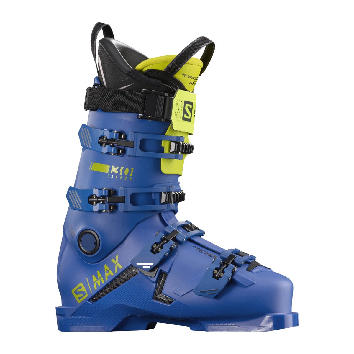 фото Горнолыжные ботинки salomon s/max 130 2021, race blue/acid green, 29-29,5 см