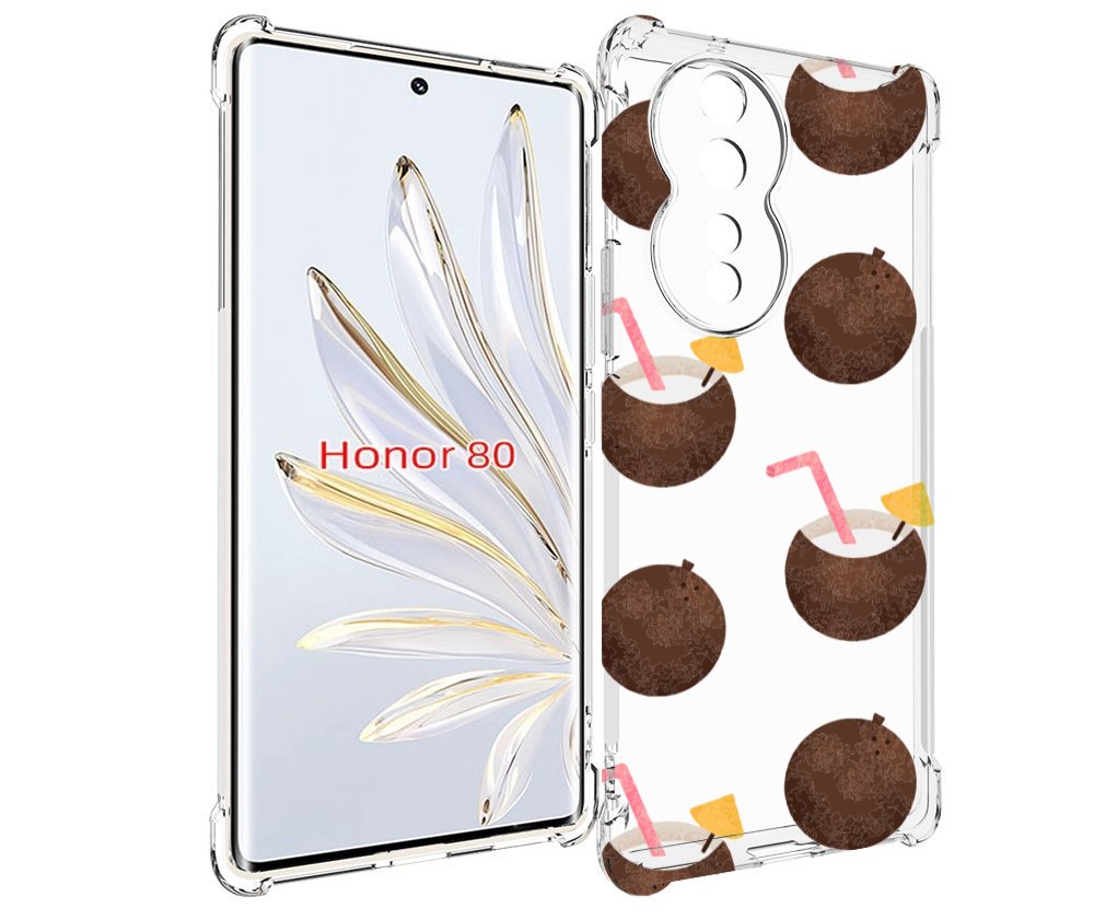 

Чехол MyPads кокосики для Honor 80, Прозрачный, Tocco