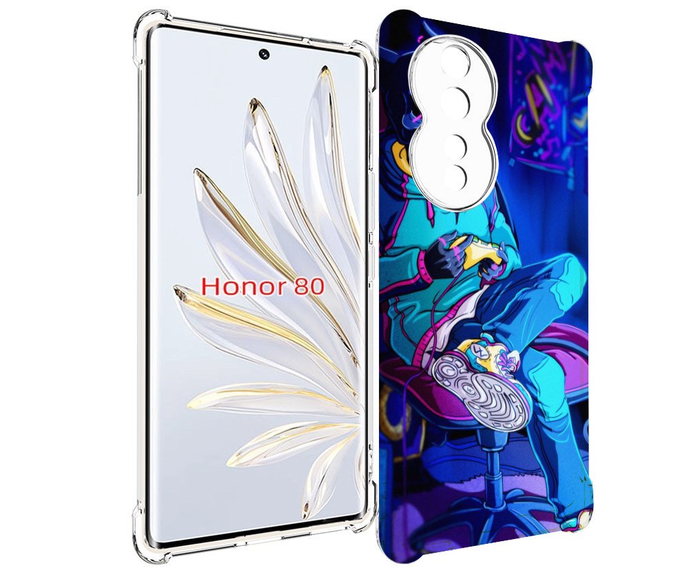 

Чехол MyPads киберпанк игрок для Honor 80, Прозрачный, Tocco