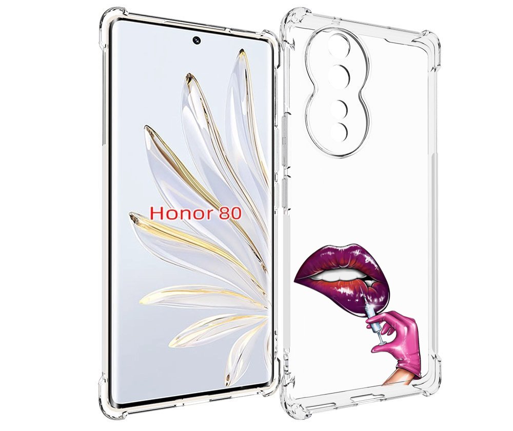 

Чехол MyPads качаем-губы для Honor 80, Прозрачный, Tocco