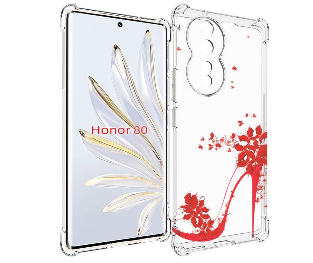 

Чехол MyPads каблук-в-цветах для Honor 80, Прозрачный, Tocco