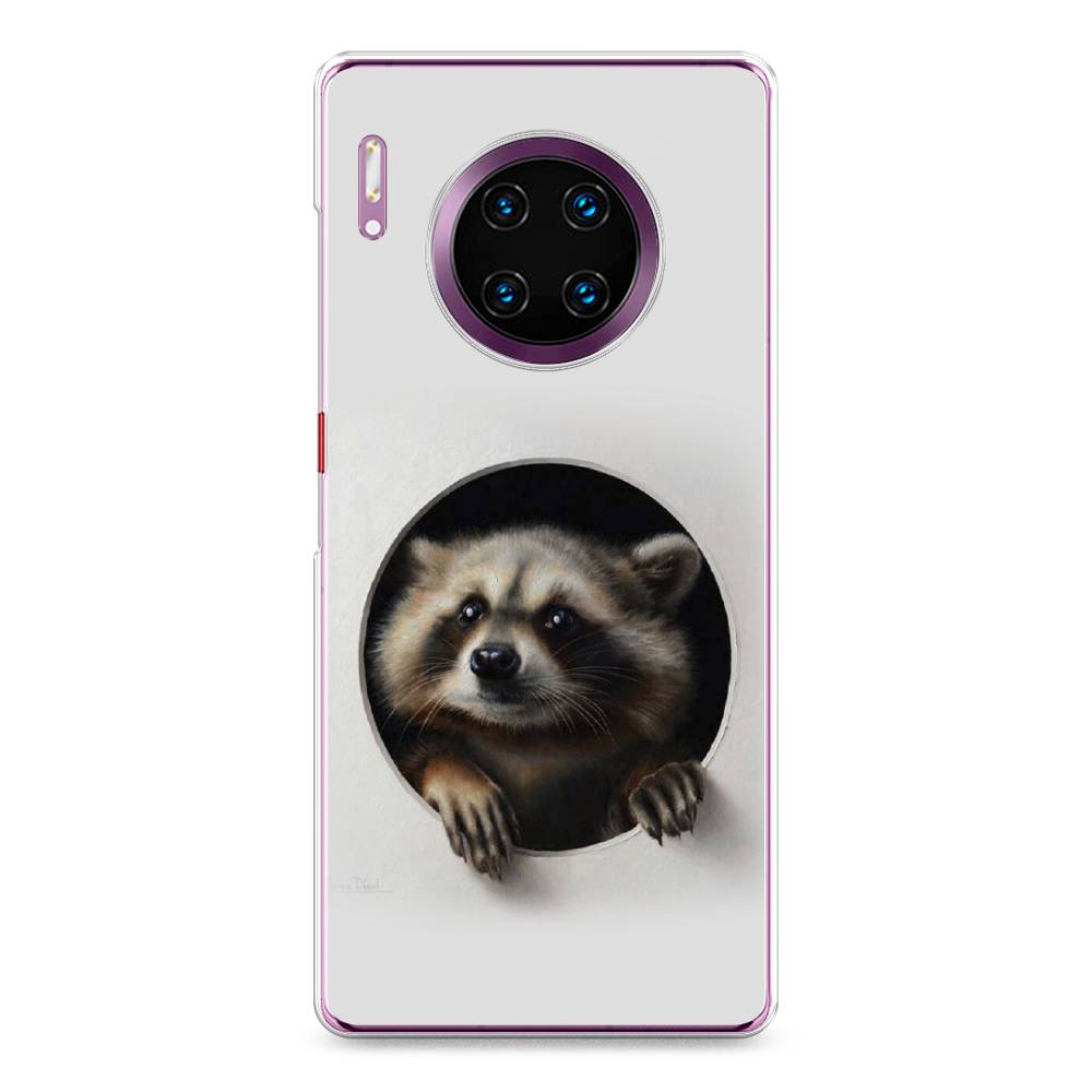 

Чехол Awog на Huawei Mate 30 Pro "Любопытный енот", Коричневый;черный;белый, 610450-1