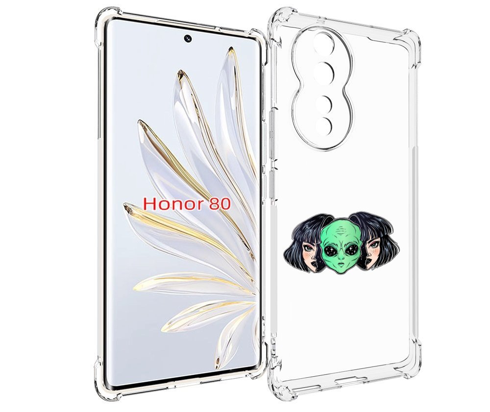 

Чехол MyPads инопланетянин в девочке женский для Honor 80, Прозрачный, Tocco