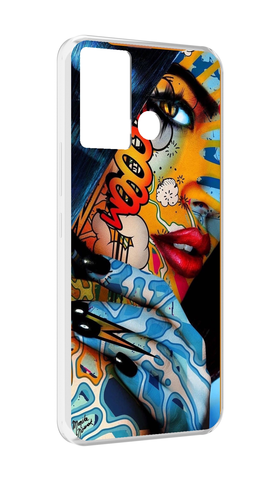 

Чехол MyPads девушка разрисованная краскам иженский для Infinix Hot 12 Play, Прозрачный, Tocco