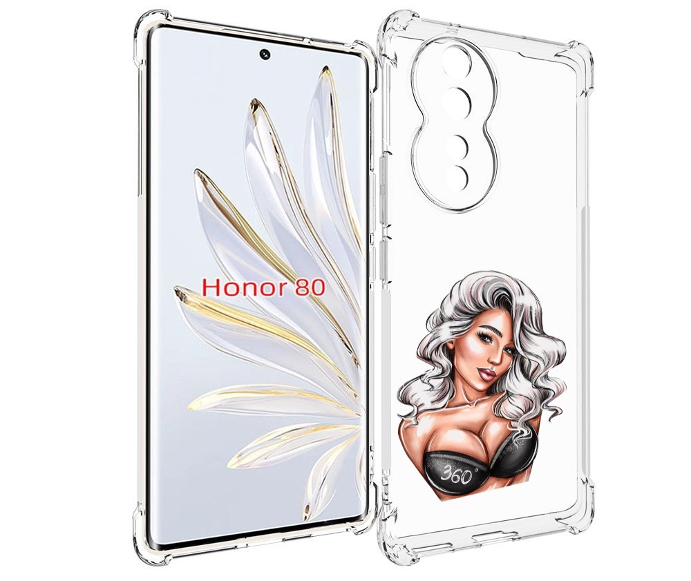 

Чехол MyPads ивлеева-рисунок женский для Honor 80, Прозрачный, Tocco
