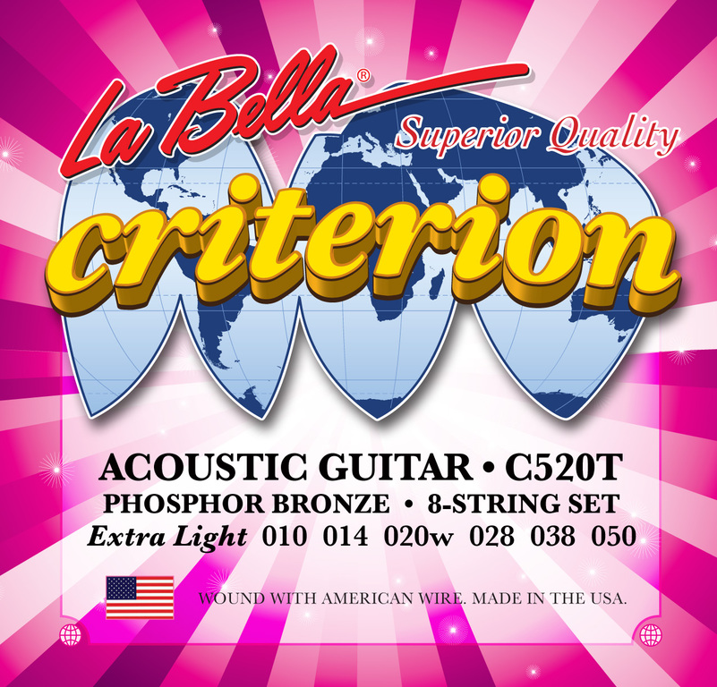 

C520T Criterion Комплект струн для акустической гитары 010-050 La Bella