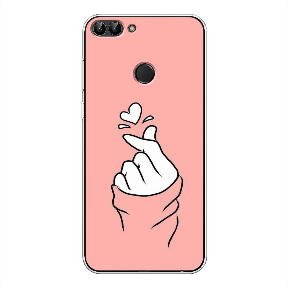 

Чехол Awog на Huawei Y9 2018 "Любовь-щелк", Оранжевый, 64950-7