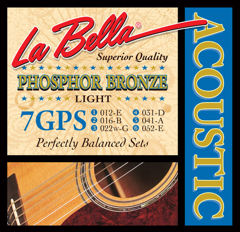 

7GPS Комплект струн для акустической гитары 12-52 La Bella